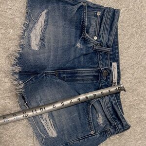 Lovers + Friends Distressed Denim Shorts - Blue